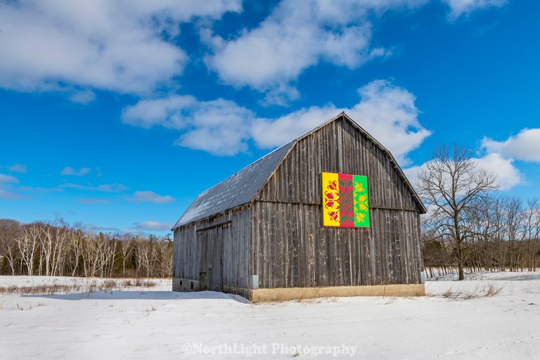 Michigan Barn Quilt Trail, Mason County, Lithuanian Quilt, Michigan, USA